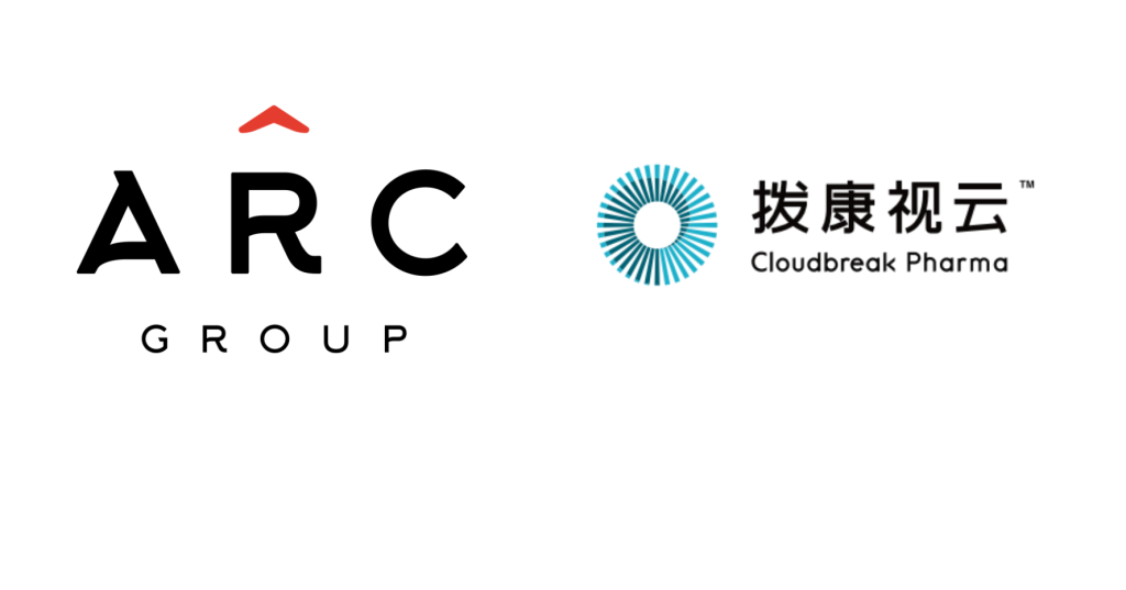 ARC Group宣布承诺投资1,500万[JZ1.1]美元认购拨康视云（Cloudbreak Pharma Inc.，HKEX：2592）